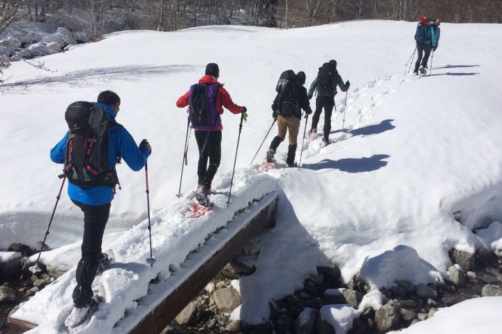 snowshoeing at the Pyrenees moutains